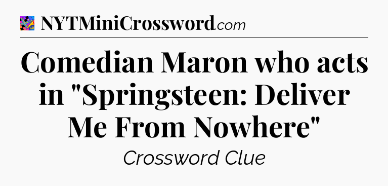 Comedian Maron who acts in 