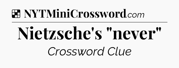 Solution: Nietzsche's 