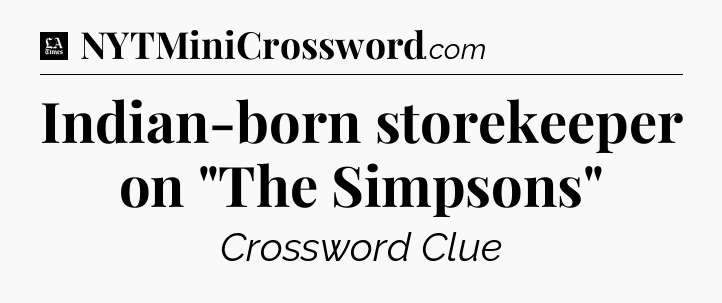 Indian-born storekeeper on 