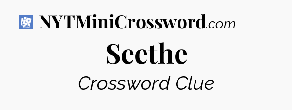 Seethe Puzzle Page Crossword Clue