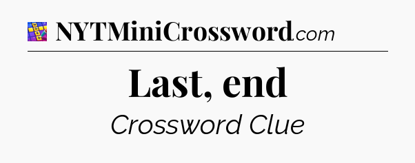 Last, end Codycross