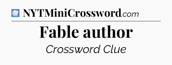 Fable author Puzzle Page Crossword Clue
