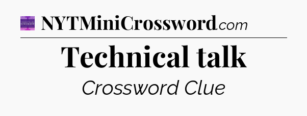 Technical talk - Thomas Joseph Crossword