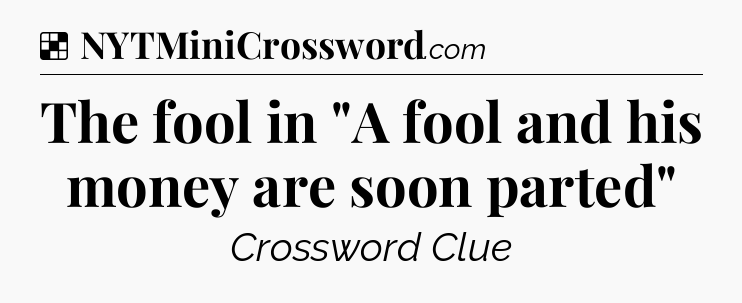 Solution: The fool in 