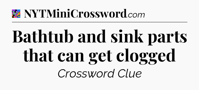 Bathtub and sink parts that can get clogged Crossword Clue