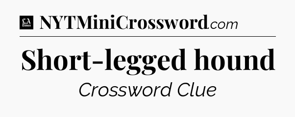 Short-legged hound - LA Times Crossword