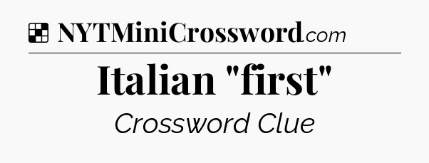 Solution: Italian 