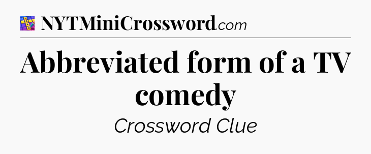 Abbreviated form of a TV comedy Codycross