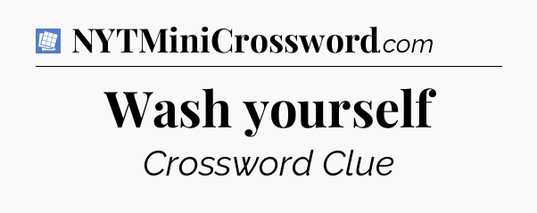 Wash yourself Puzzle Page Crossword Clue