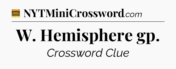 W. Hemisphere gp - Eugene Sheffer Crossword