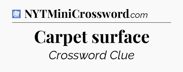 Carpet surface Puzzle Page Crossword Clue