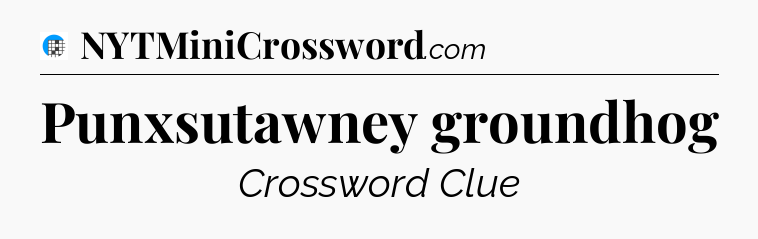 Punxsutawney groundhog Crossword Clue