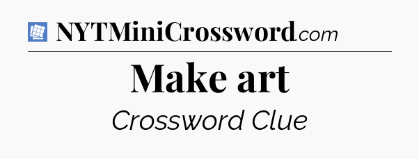 Make art Puzzle Page Crossword Clue