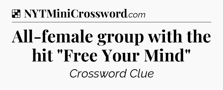 Solution: All-female group with the hit 