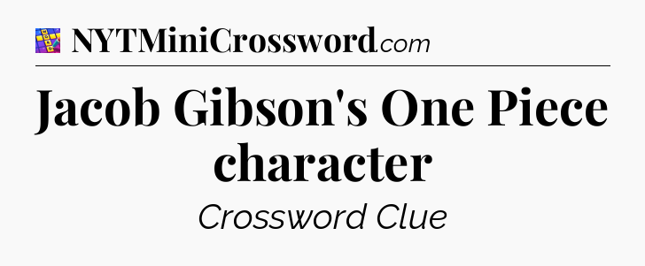 Jacob Gibson's One Piece character Codycross