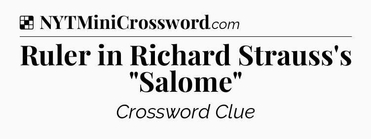 Solution: Ruler in Richard Strauss's 