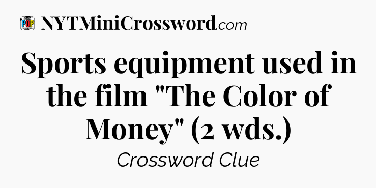 Sports equipment used in the film 