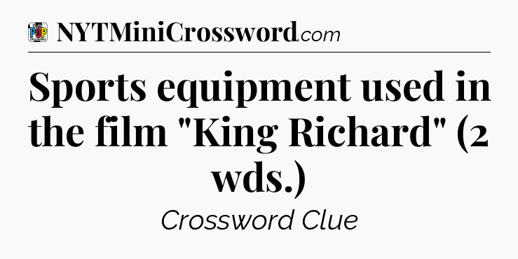 Sports equipment used in the film 