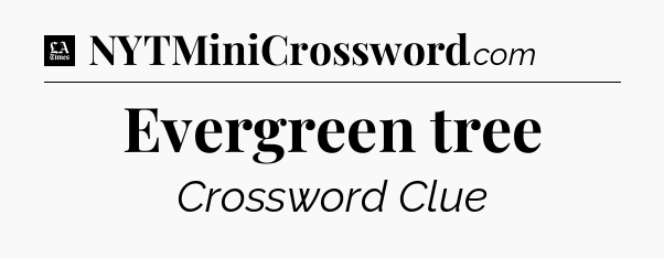 Evergreen tree - LA Times Crossword