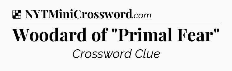 Solution: Woodard of 