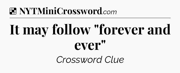 Solution: It may follow 