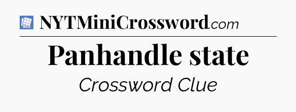 Panhandle state Puzzle Page Crossword Clue