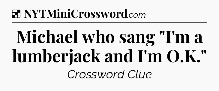 Solution: Michael who sang 