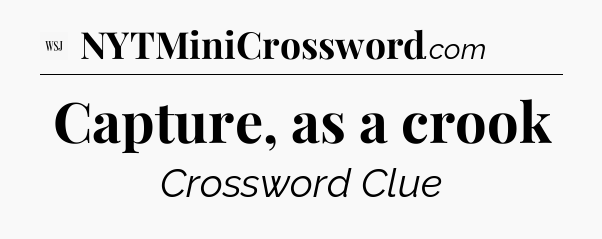 Capture, as a crook - WSJ Crossword