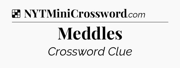 Solution: Meddles - NYT Crossword
