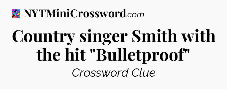 Country singer Smith with the hit 