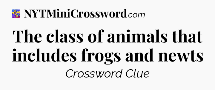The class of animals that includes frogs and newts Codycross