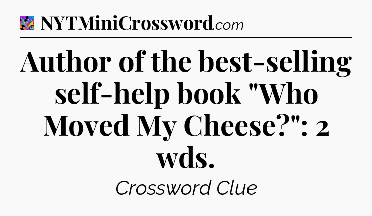 Author of the best-selling self-help book 