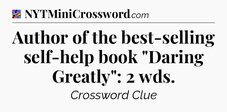 Author of the best-selling self-help book 