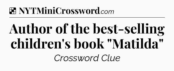 Solution: Author of the best-selling children's book 