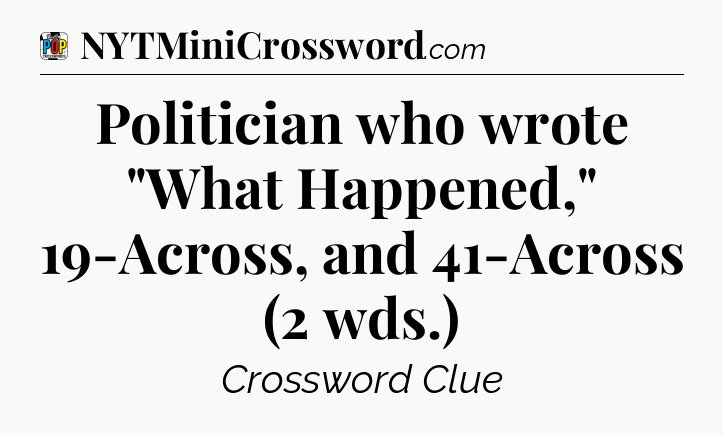 Politician who wrote 