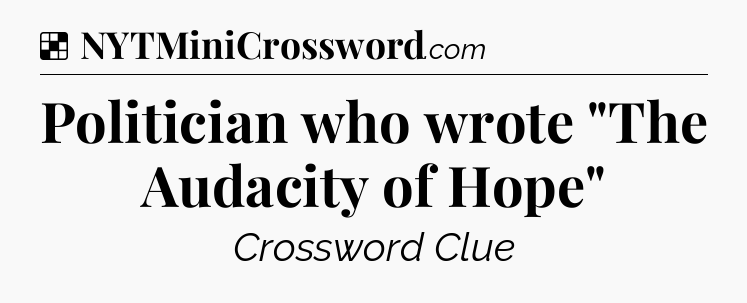Solution: Politician who wrote 