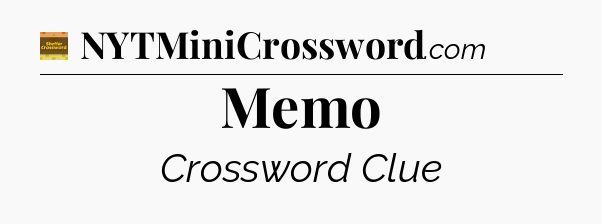Memo - Eugene Sheffer Crossword