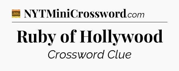 Ruby of Hollywood - Eugene Sheffer Crossword
