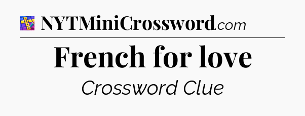 French for love Codycross