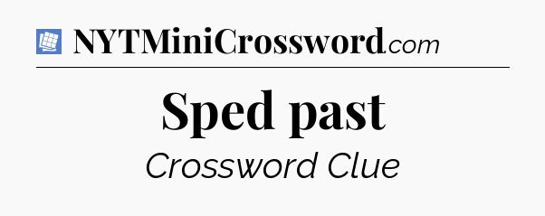 Sped past Puzzle Page Crossword Clue