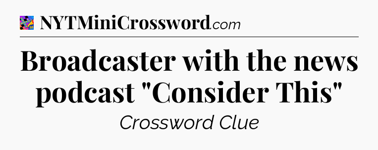 Broadcaster with the news podcast 