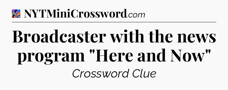 Broadcaster with the news program 