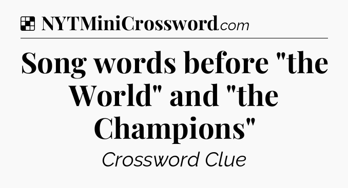 Solution: Song words before 