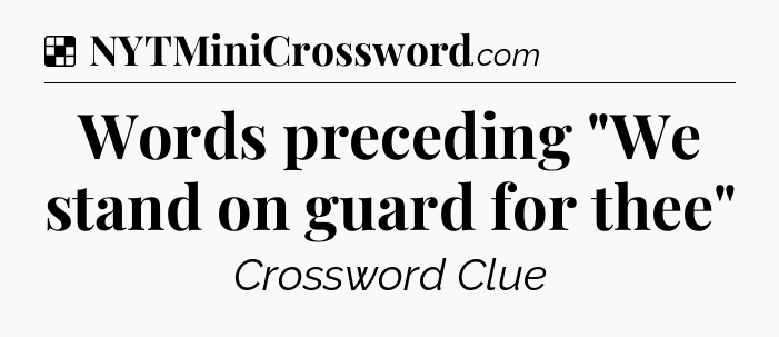 Solution: Words preceding 