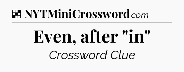 Solution: Even, after 