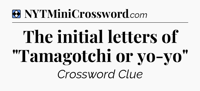 Solution: The initial letters of 