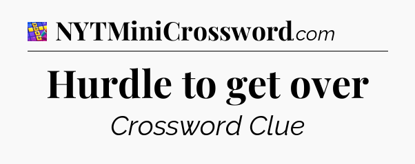 Hurdle to get over Codycross