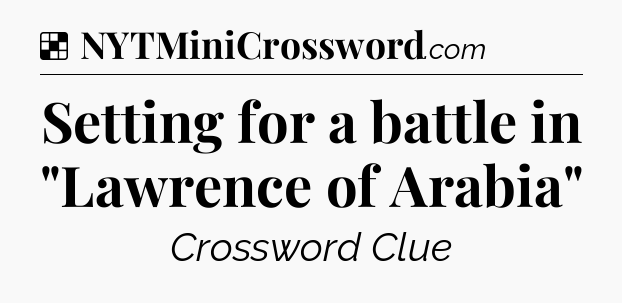 Solution: Setting for a battle in 