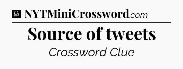 Source of tweets - LA Times Crossword
