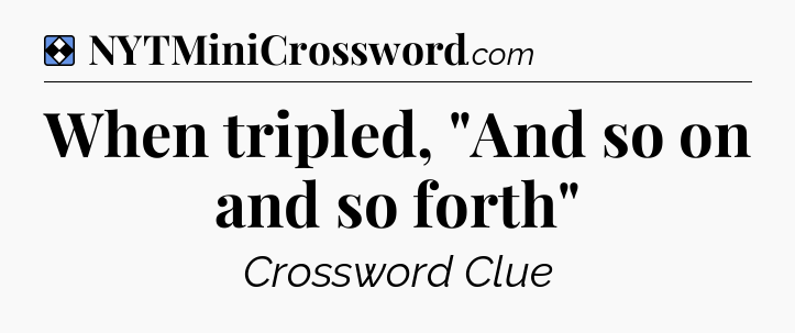 Solution: When tripled, 